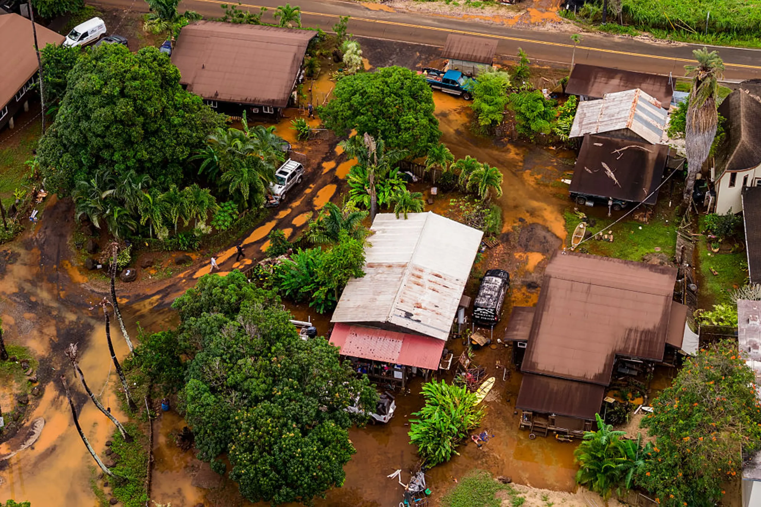 Storm damage to Honolulu Hawaii property after Kona storm