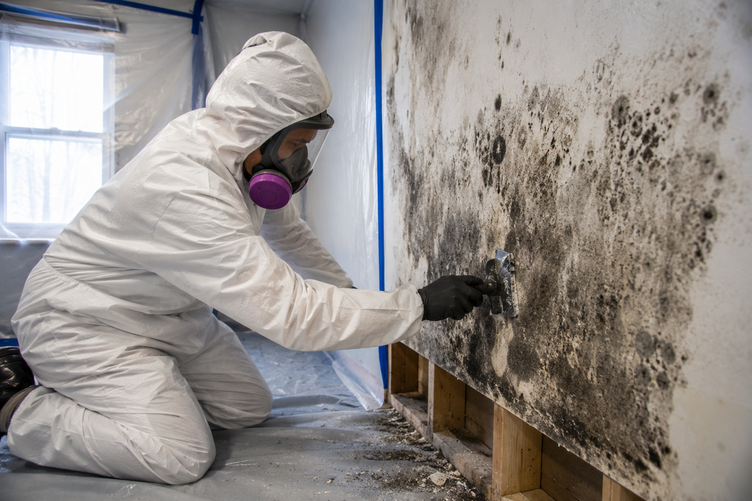 Professional mold remediation technician in Honolulu Hawaii